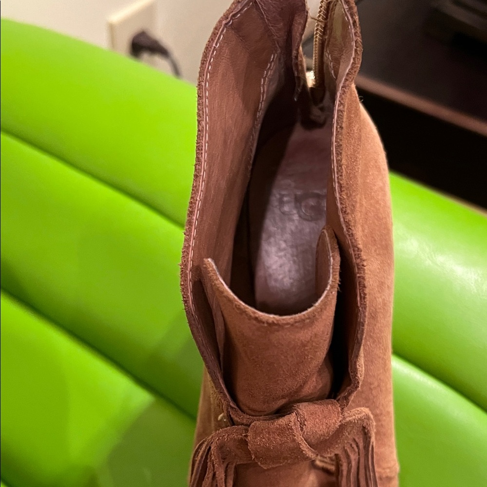 UGG Chestnut Fringe Suede Boots